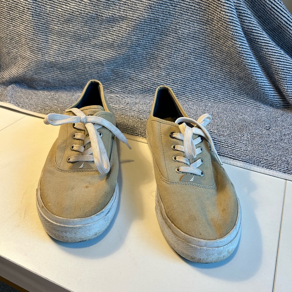 Nautica Tan Canvas Sneakers
